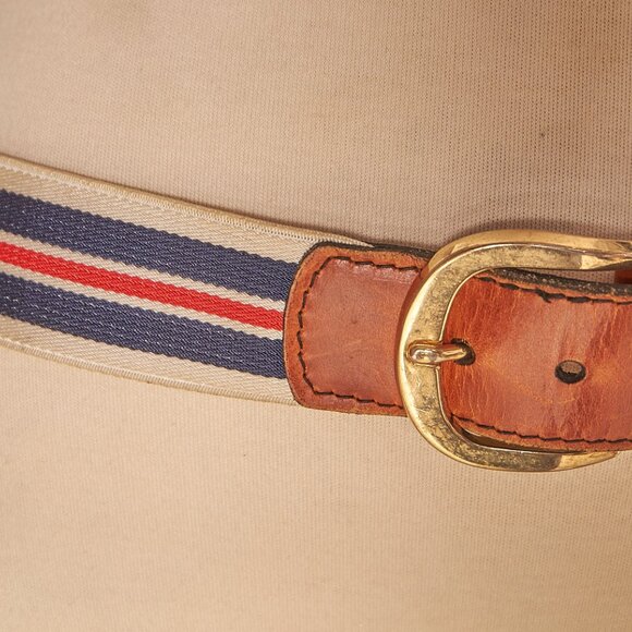 1960s Canterbury Preppy Red White and Blue Stretchy Belt display picture 3